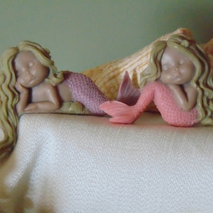 Mermaid Soaps Dark Skin 6, Mermaids soap, beach soap, girls birthday favor, novelty soap, girls party favor, bath soap, soap, beach decor