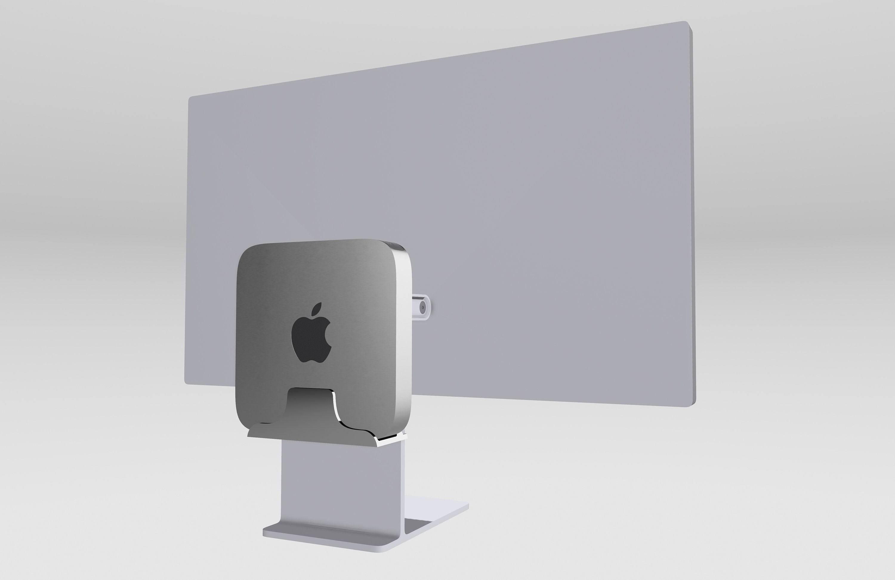 Support de bureau en alliage pour Mac mini, support vertical en aluminium  avec pieds en caoutchouc antidérapants compatibles