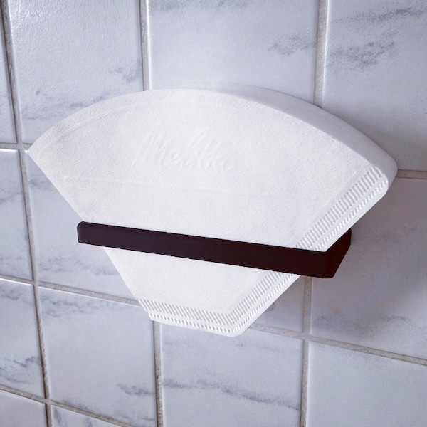 Wall mounted Coffee Filter Holder - black