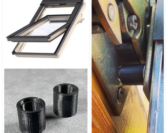 2x replacement hinge rings/cylinders for Velux roof windows