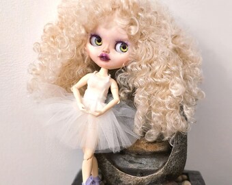 Blythe custom doll, Ooak, Art doll, Collectible doll, Clothes for Blythe doll, Gift for her, ballerina doll, ballet, Swan Lake, Odile.