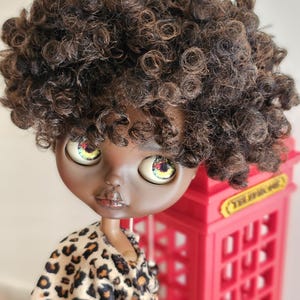 Discount Blythe - OOAK Black Blythe Doll – Custom Factory Doll with 7 Joints – Unique Gift for Collectors and Doll Lovers