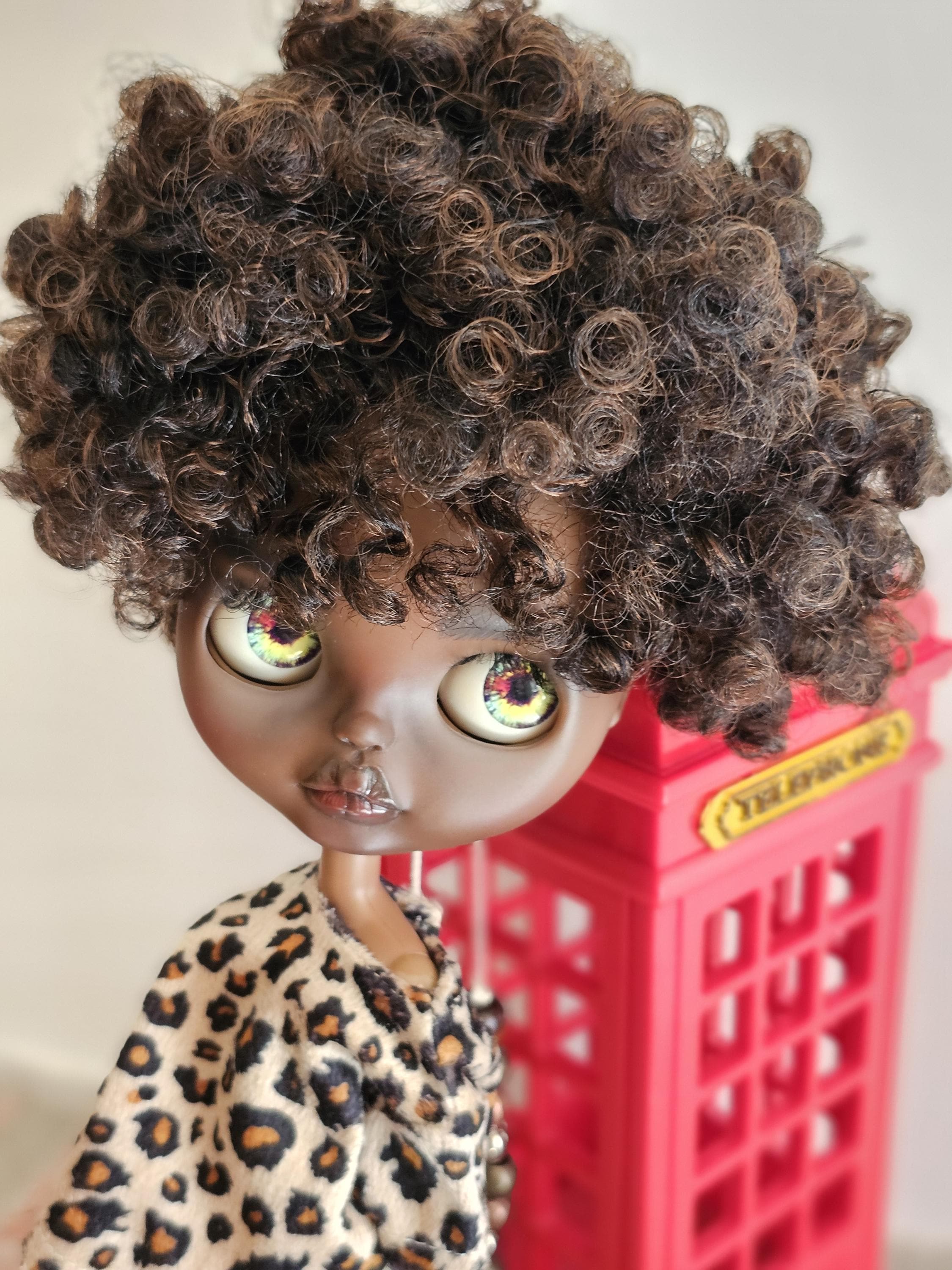 Discount Blythe - OOAK Black Blythe Doll – Custom Factory Doll with 7 Joints – Unique Gift for Collectors and Doll Lovers