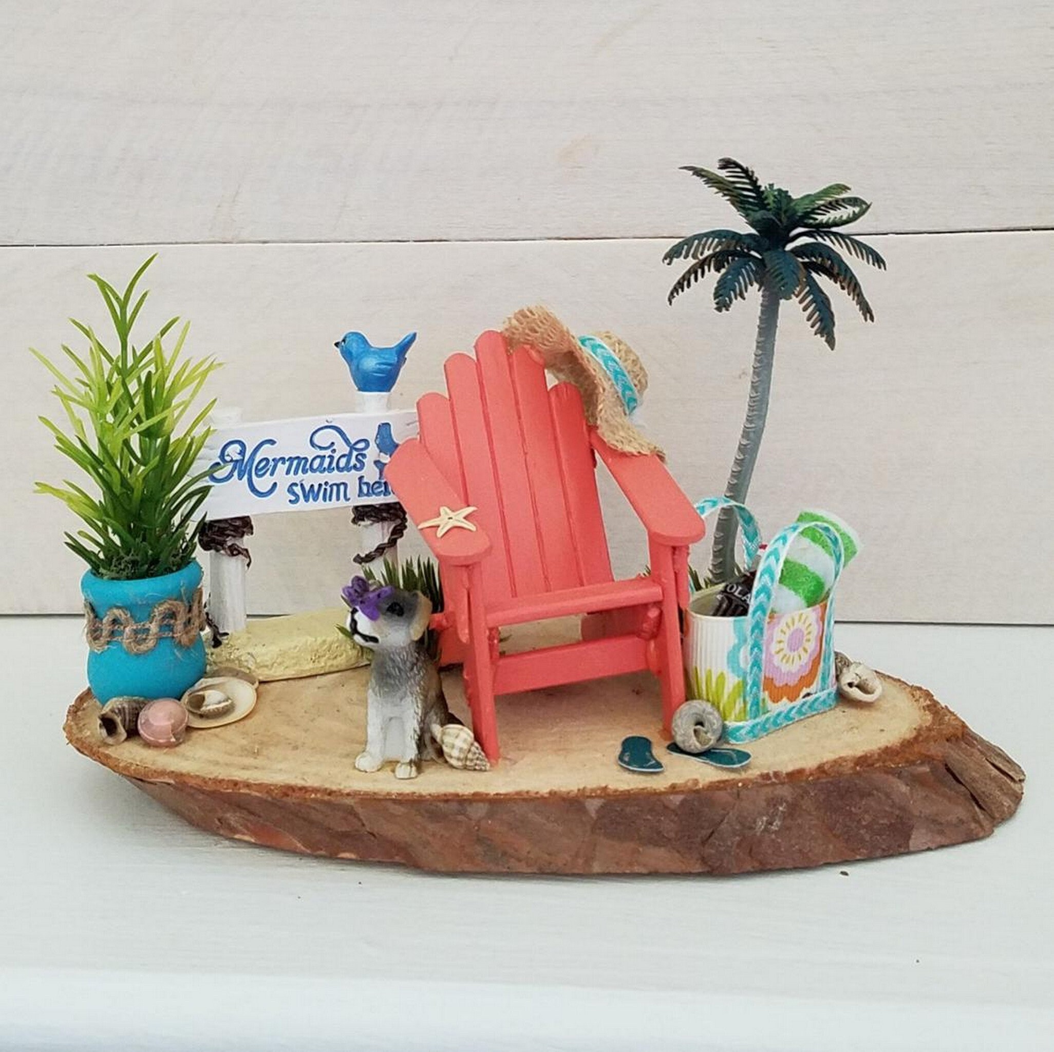 Miniature Beach Scene Miniature Adirondack Chair Beach Etsy