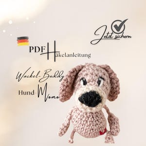 PDF crochet pattern • in German • &quot;Momo&quot; the dog. Create your own keychain/keychain/crochet pattern! • Instant download!