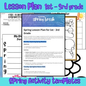 Plan de lección de actividades de primavera, plan de lección de escuela primaria, actividad de vacaciones de primavera, plan de lección para maestros, plan de lección DFY