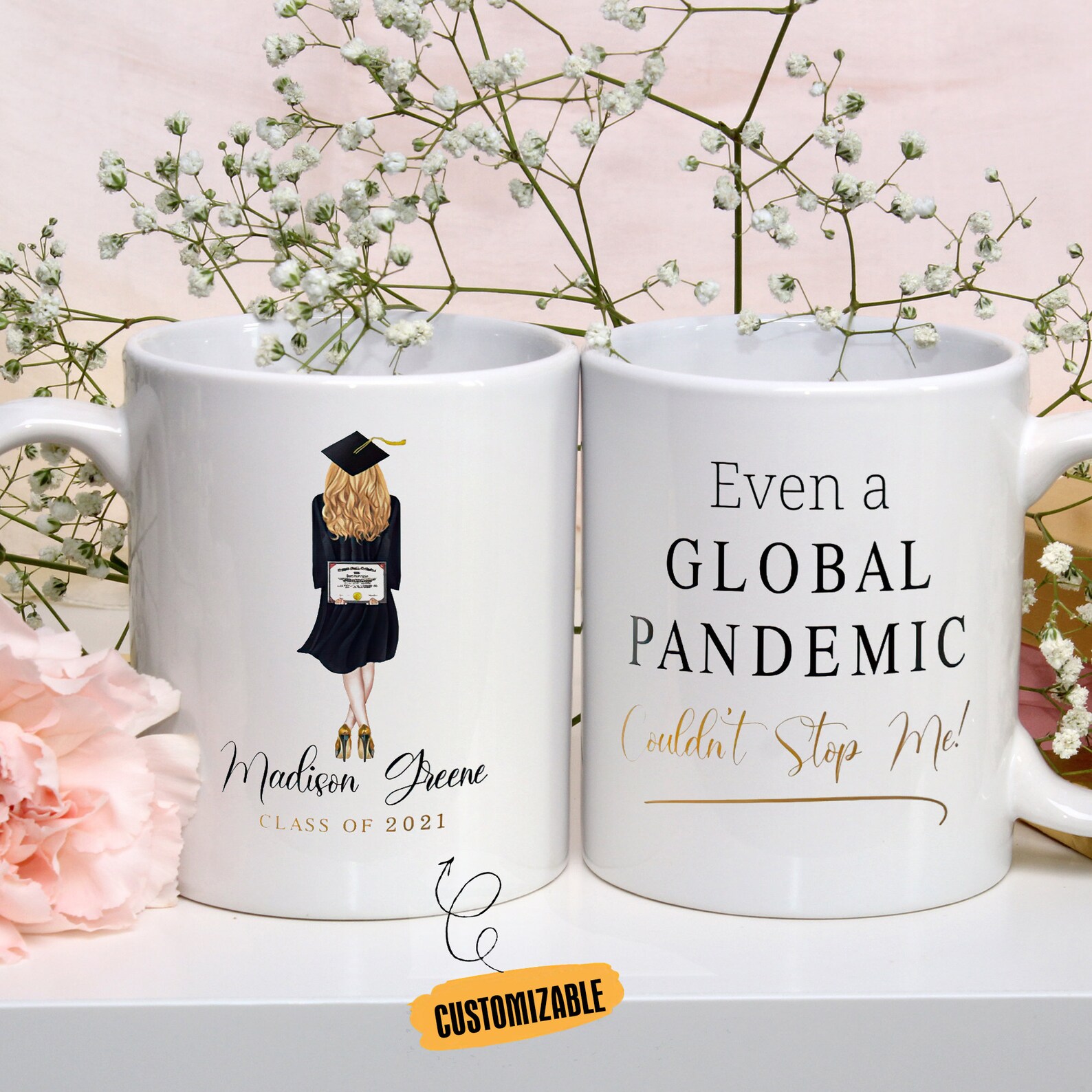 Personalized Graduation Mugs for Women Class of 2021 Global Etsy