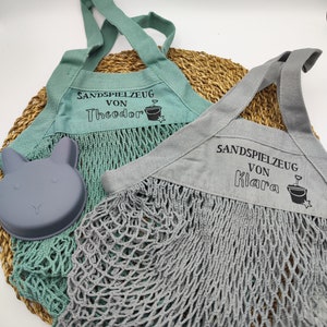 Sand toy bag for sand toys toy bag beach bag mesh bag sandpit mesh bag personalized image 5