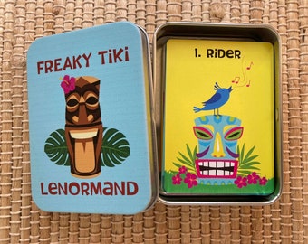 Freaky Tiki Lenormand Deck w/Matching Tin Box