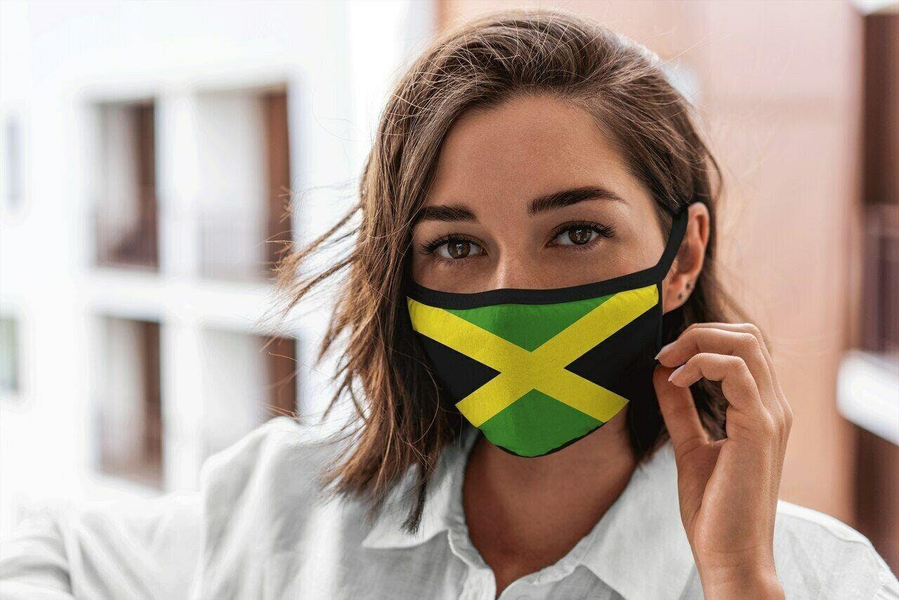 Mask With Jamaica Flag Washable Reusable And Fashionable Face Etsy