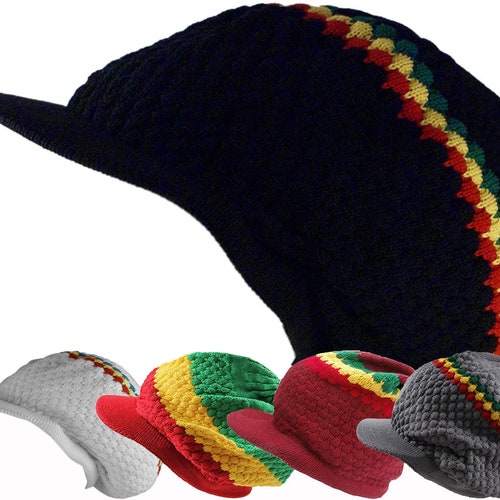 Op de kop van nek zeemijl Rasta Hat for Dreadlocks.bob Marley Hat With Rasta Stripe. - Etsy