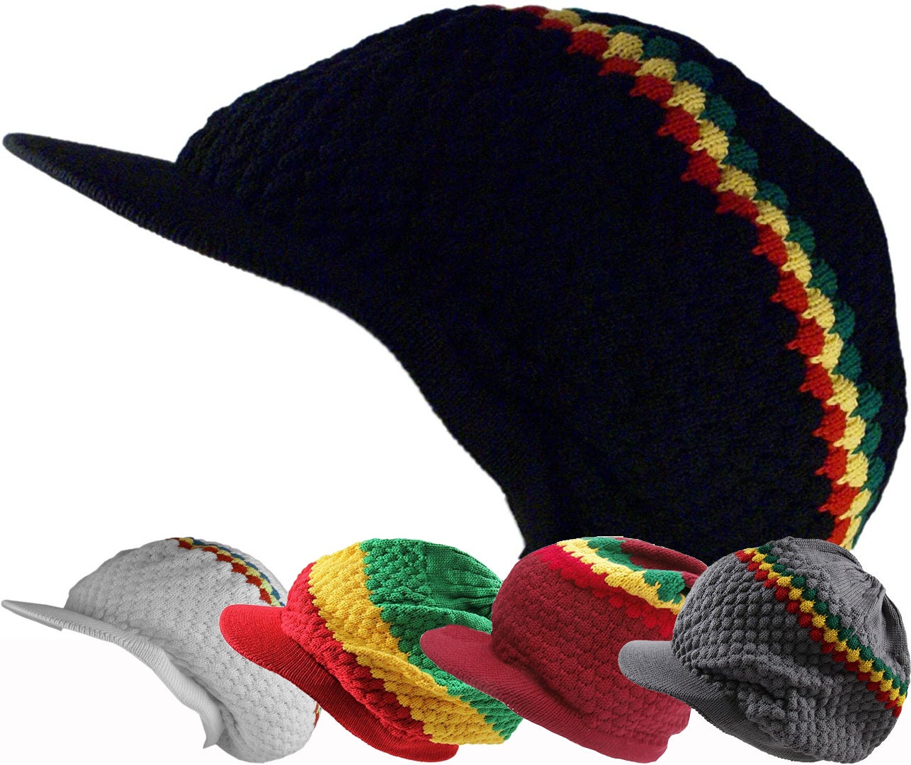 Bonnet Rasta Original - accessoire adulte pas cher - Badaboum