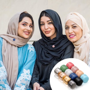 12 Pcs /Lot Magnetic Hijab Pins Matte Metal No Snag Muslim Women Hijab  Scarf Islamic Pinless Safety Headscarf Brooches Accessori
