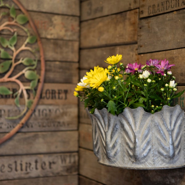 Zinc Wall Planter Wall Mounted Planter