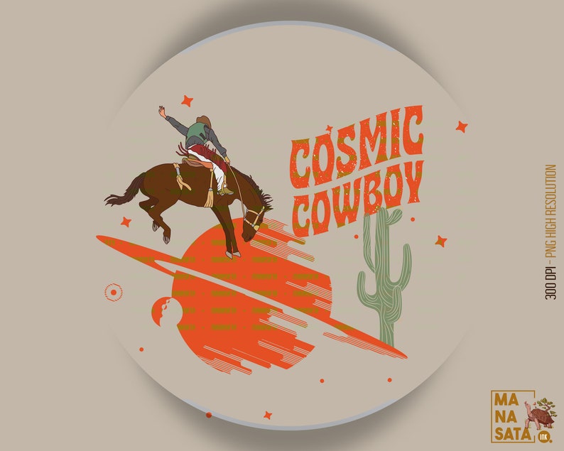 Cosmic Cowboy Png Digital Download Bundle Digital Print Etsy