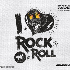 Sublimation Designs Download | Shirt Design | Rocker Png | Vintage Sublimations | Rock N Roll Png | Country Rock And Roll Band Music Png