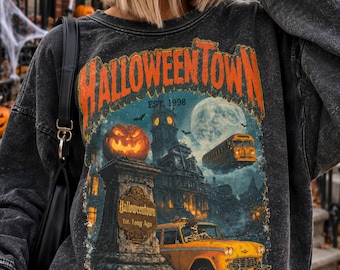 Vintage Halloweentown PNG, Retro Halloween Pumpkin PNG, Retro Halloweentown shirt, Halloween Sublimation design, Digital Download