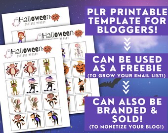 PLR ハロウィーン メモリー ゲーム 印刷可能テンプレート | ブロガー ハロウィーン 印刷可能テンプレート | 不気味で楽しいハロウィーン キッズ ゲーム 印刷可能テンプレート