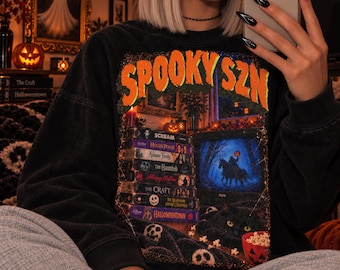 Vintage Halloween VHS Shirt, Retro Spooky Season PNG, Retro Halloween VHS graphic, Halloween Sublimation design, Digital Download
