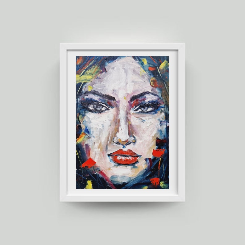Portrait Painting Original Oil Painting Woman Portrait Wall Art Gift 12