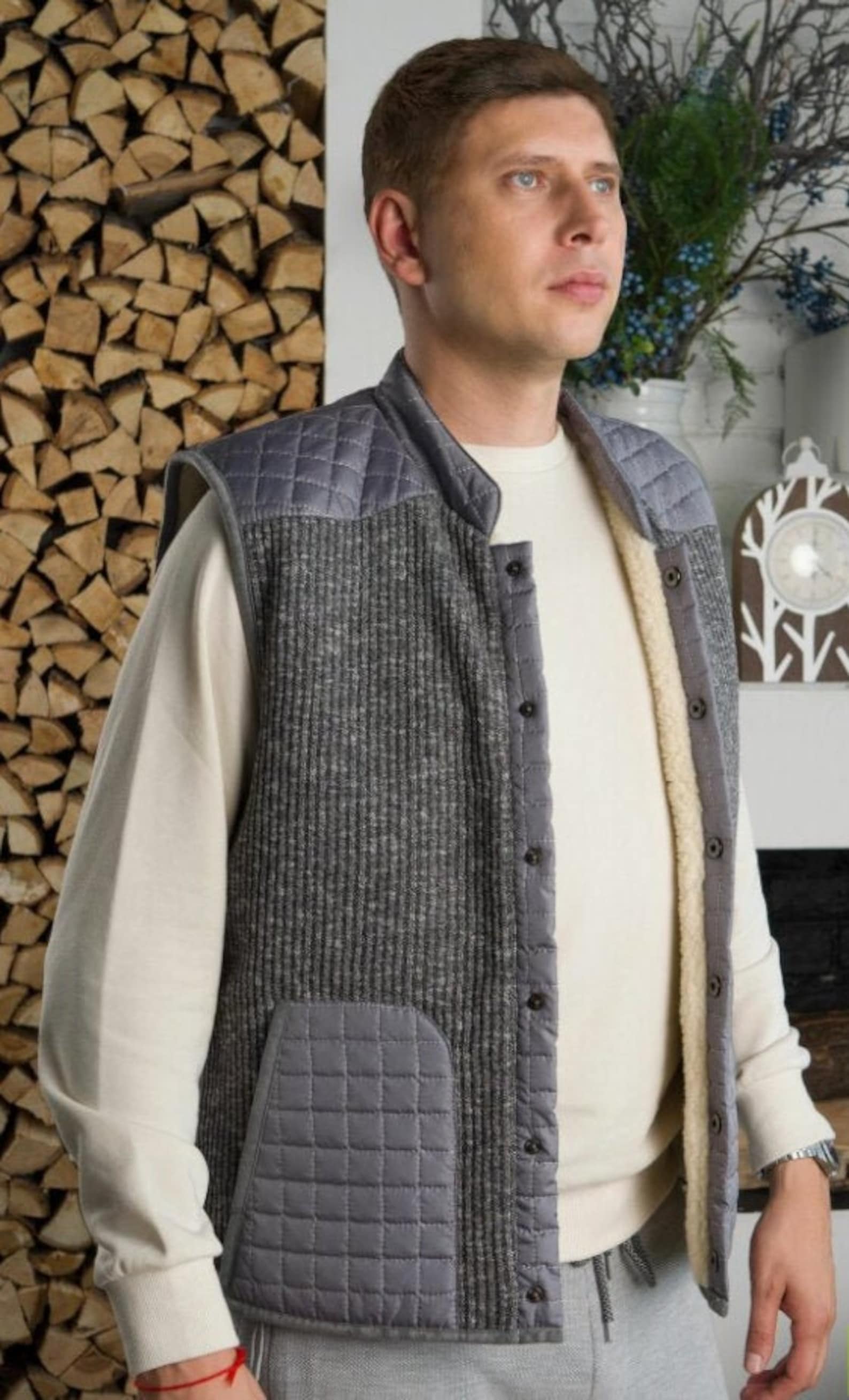 Vest for men with pockets Etsy