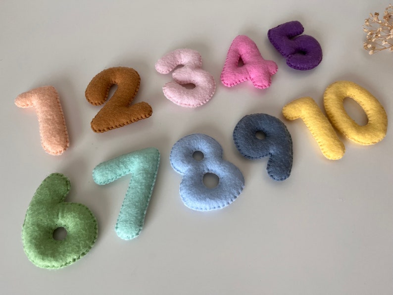 Handmade Felt Number Set, Montessori Learning Toy, Toddler Education - Etsy