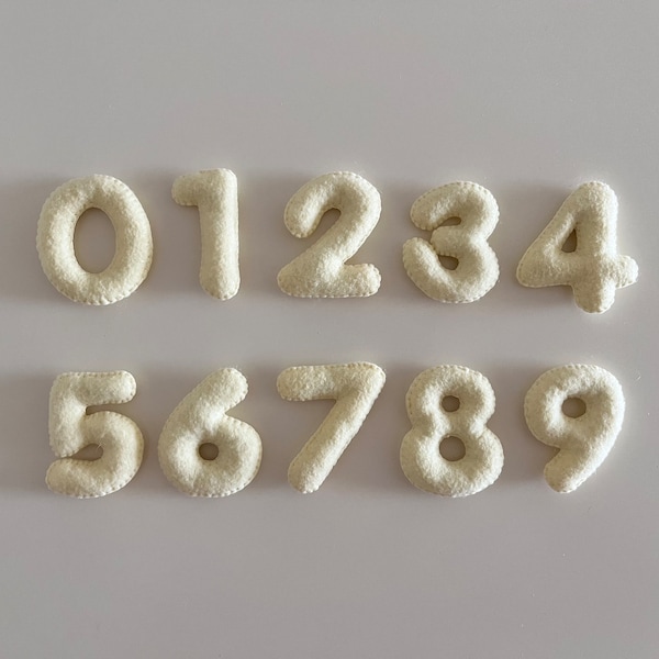 Felt Numbers - Etsy