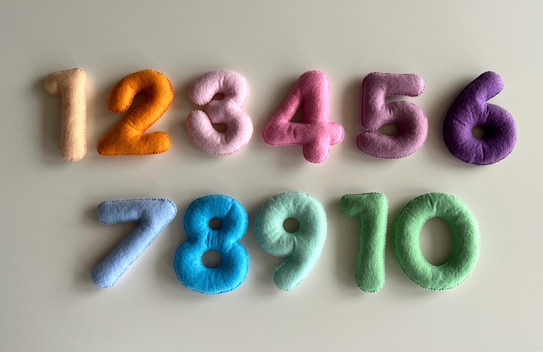 Felt Number Set, 1-10 Maxi Size Numbers, Montessori Learning Toy ...