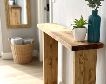 Console Table | Slim Hallway Entryway Table | Wooden Radiator Shelf