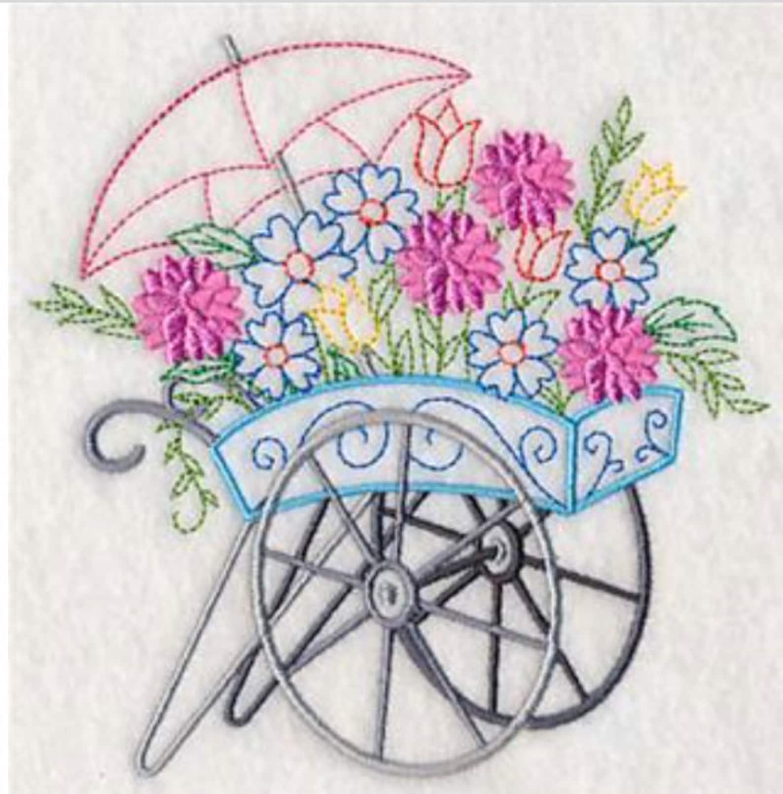 Embroidered Terry Cloth Kitchen Towel Etsy