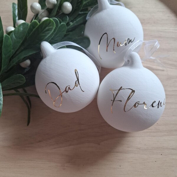 Personalised Ceramic Baubles