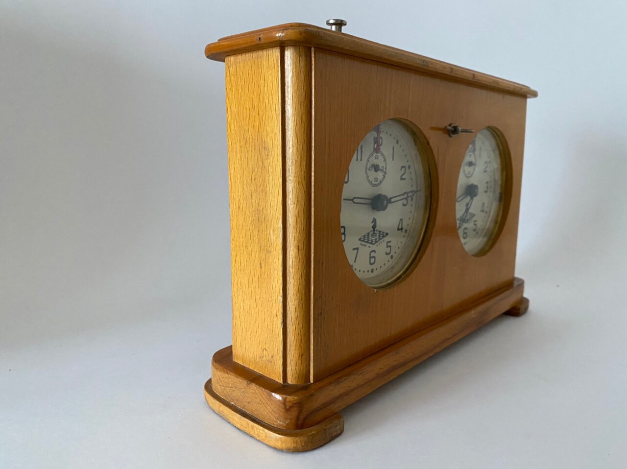 Wooden chess clock from USSR Etsy