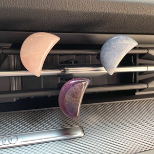 Moon Crystal Car Accessories For Women Car Vent Clip Gemstone Car Charm Accessory Car Decor Car Dashboard Accessories Mothers Day Gifts
