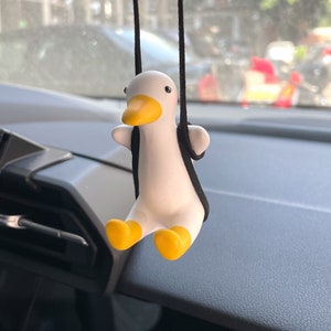お母さんへのギフト 手作りギフト アヒルの車用チャーム リアビューミラーアクセサリー かわいい車用アクセサリー お父さんへのパーソナライズされたギフト