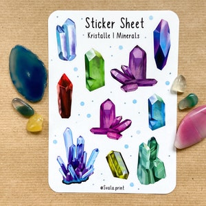 Sticker minerals | Gemstones | Sticker bullet journal | Journal Stickers | Crystals