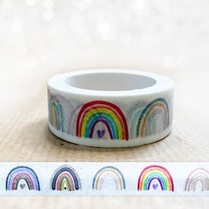 Nastro adesivo Washi | Arcobaleno | 10 metri| Adesivo | Diario dei proiettili | Adesivi per diari