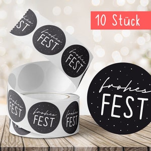 Weihnachten | frohes Fest | rund | Christmas | Aufkleber Bulletjournal | Journal Sticker | Brief | Letter