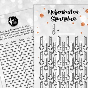 Budget planner | Heating utilities savings plan | Tracker | Savings goal | suitable for A6 envelopes