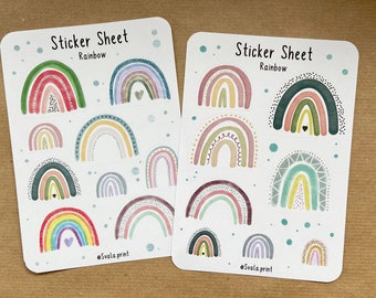 Rainbow Stickers | Rainbow | Bullet Journal Stickers | Journal Stickers