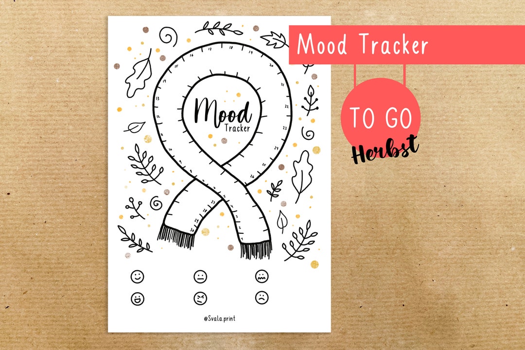 Mood Tracker Sticker | Autumn | to Go Sticker | Bullet Journal Sticker ...