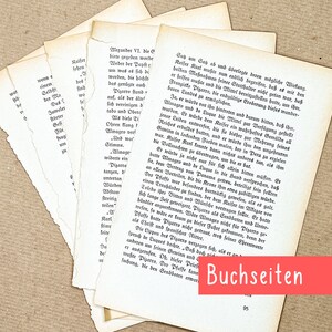 5 páginas de libros antiguos | A5 | papel de libro antiguo de los años 1942 | papel artesanal antiguo