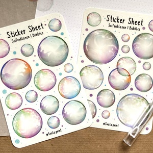 Sticker soap bubbles | Sticker bullet journal | Journal Stickers | Bubbles | Soap bubbles