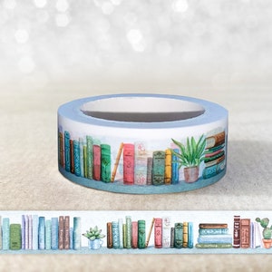 Washi Tape | Books | 10 m | Sticker | Bullet journal | Journal Stickers | bookshelf