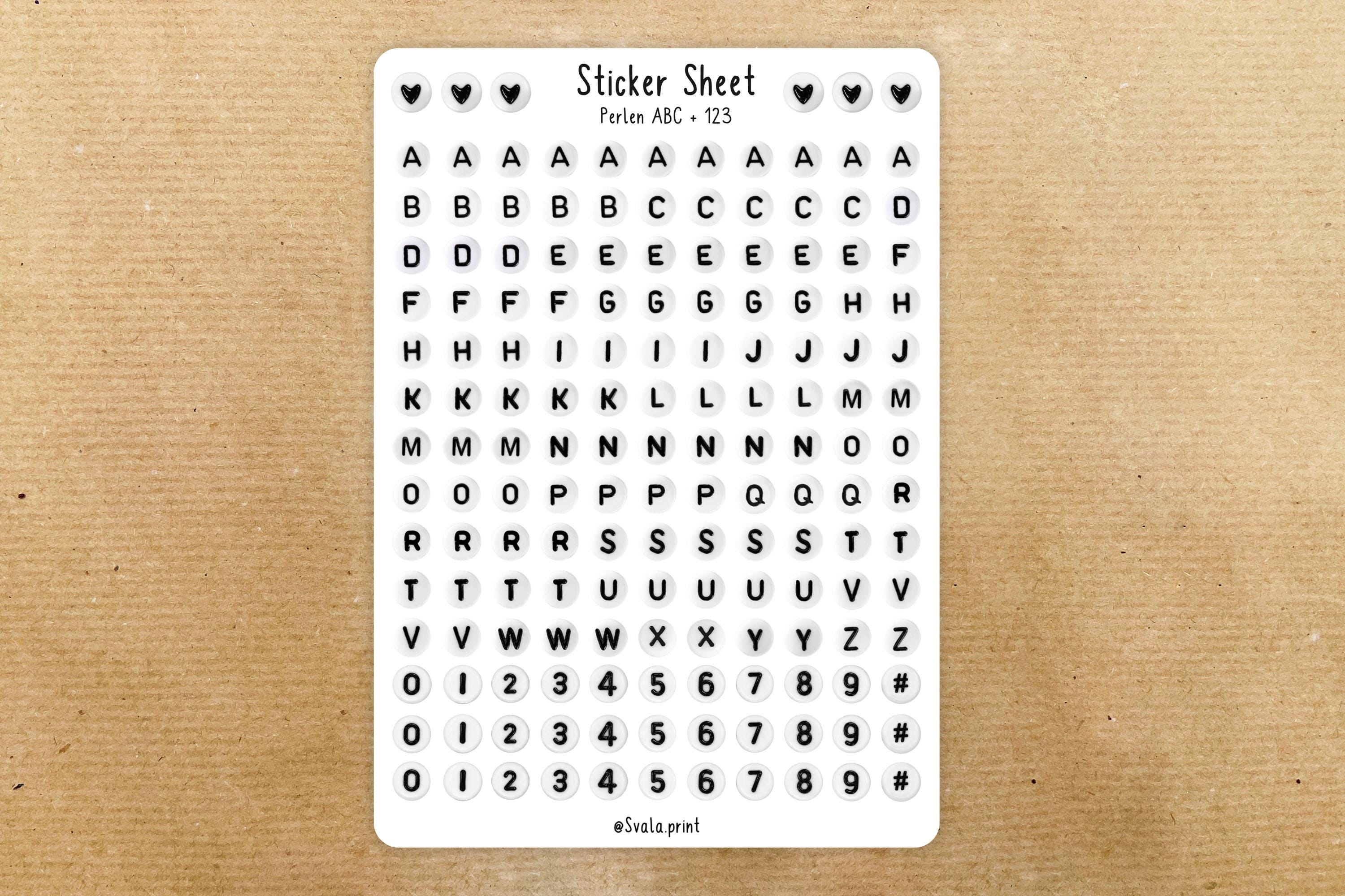 Beaded ABC Stickers | Beaded Alphabet Stickers | Bullet Journal ...