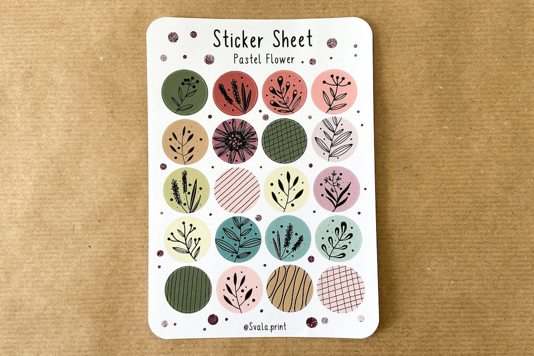 Abstract dots mini sticker sheet, simple bullet journal stickers