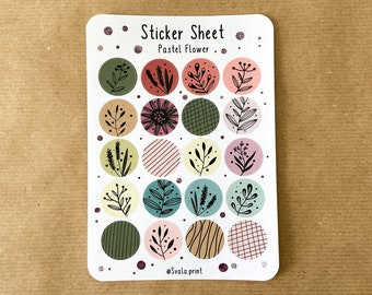 Flower Dots | Boho | Aufkleber Bulletjournal | Journal Sticker | runde Aufkleber