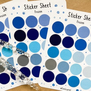 Frozen – Stickers | Circles | Dots | Points | Blue | Bullet journal | Journal Stickers