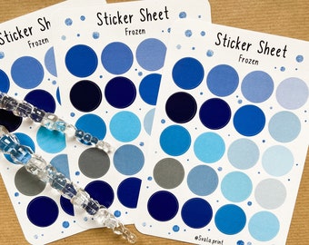 Frozen - Stickers | circles | dots | dots | Blue | Blue | bullet journal | Journal stickers
