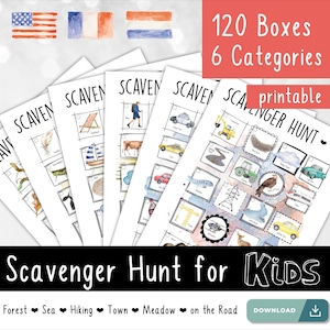 Treasure hunt for on the go to print yourself | on the road | DIN A4 | Printable