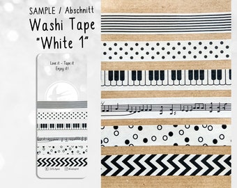 SAMPLE | Muster | Washi Tape | 1,5 cm x 50 cm | weiß | Aufkleber | Bulletjournal | Journal Sticker | Watercolor Sticker